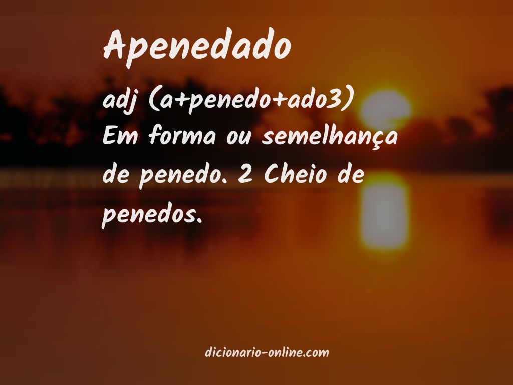 Significado de apenedado