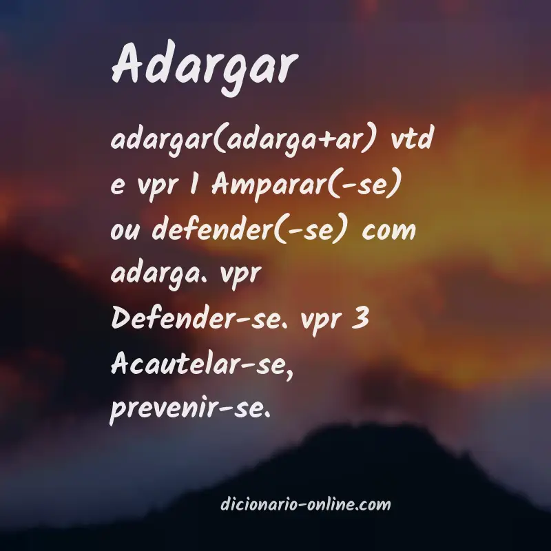Significado de adargar