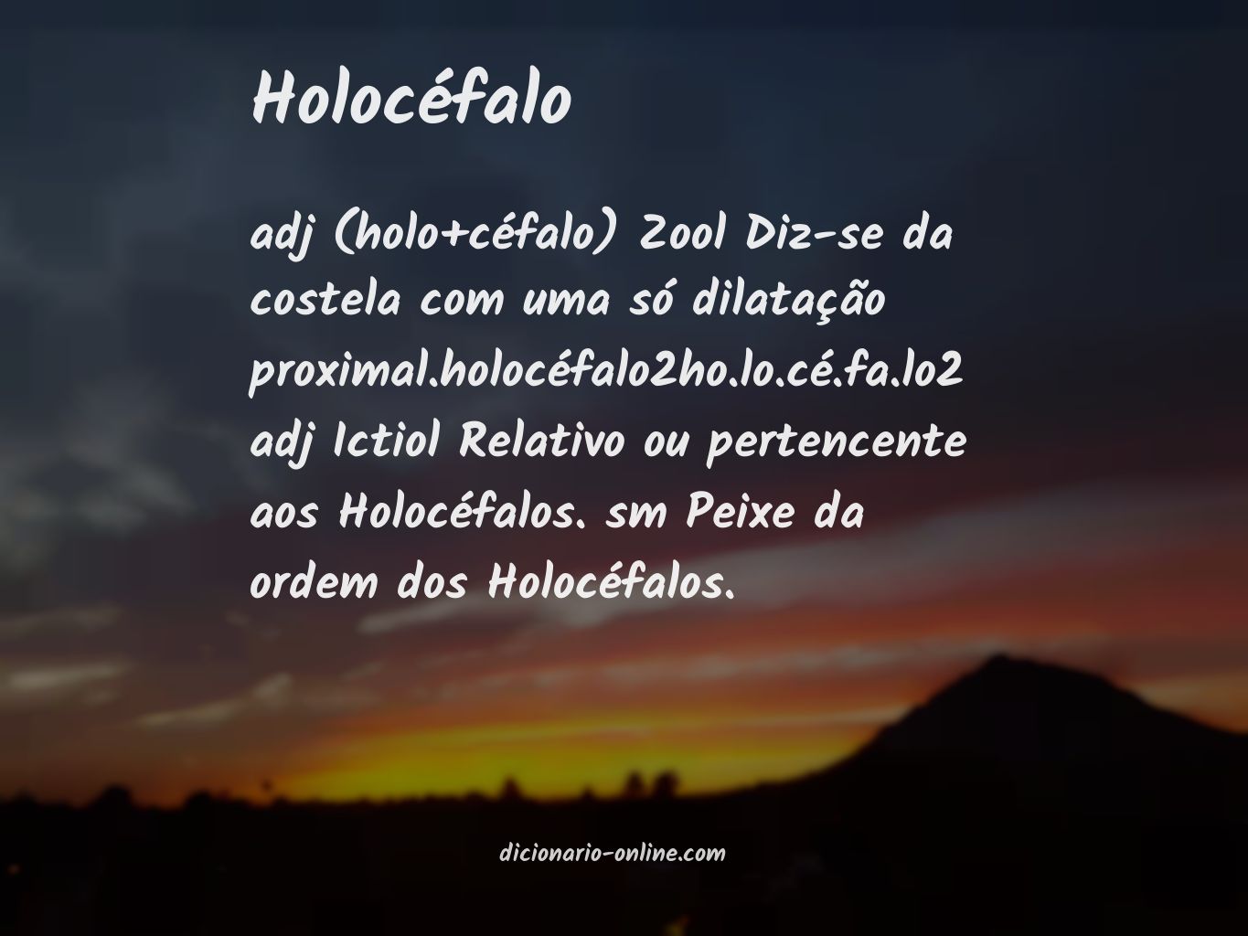 Significado de holocéfalo