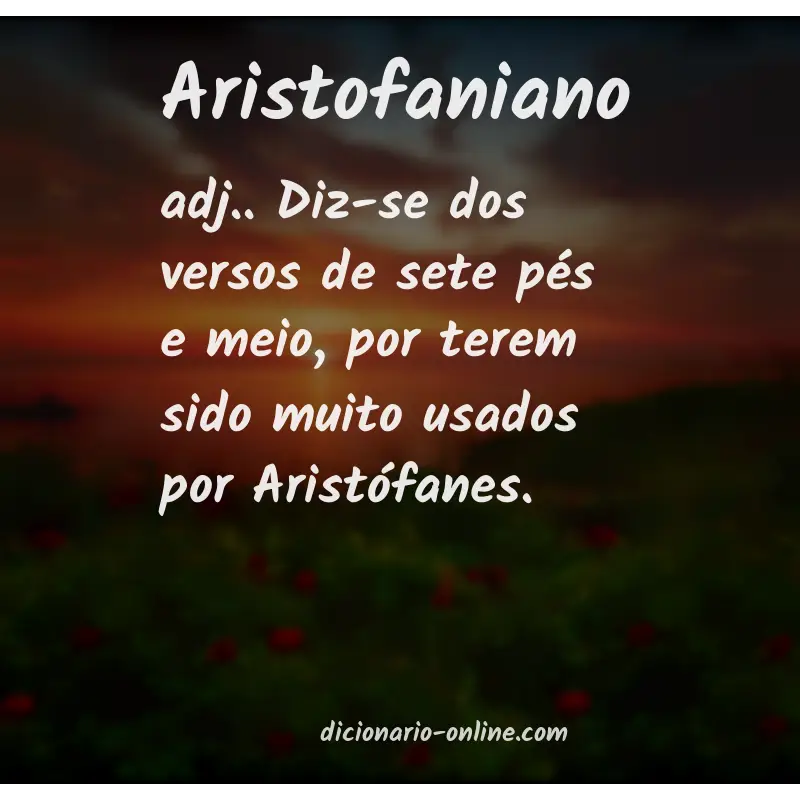 Significado de aristofaniano