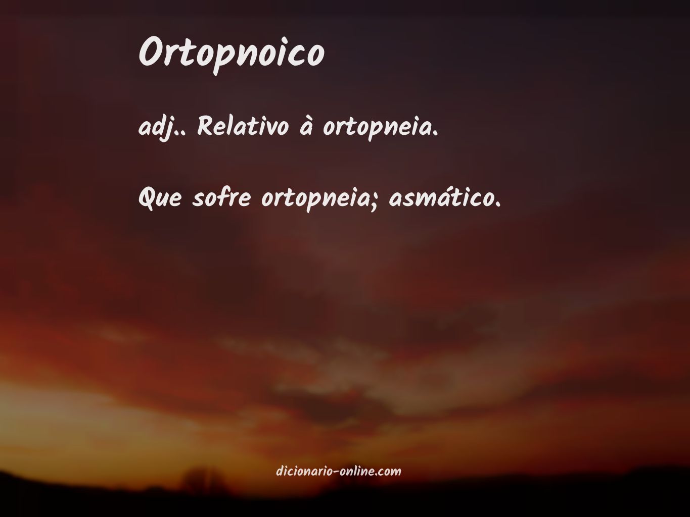 Significado de ortopnoico