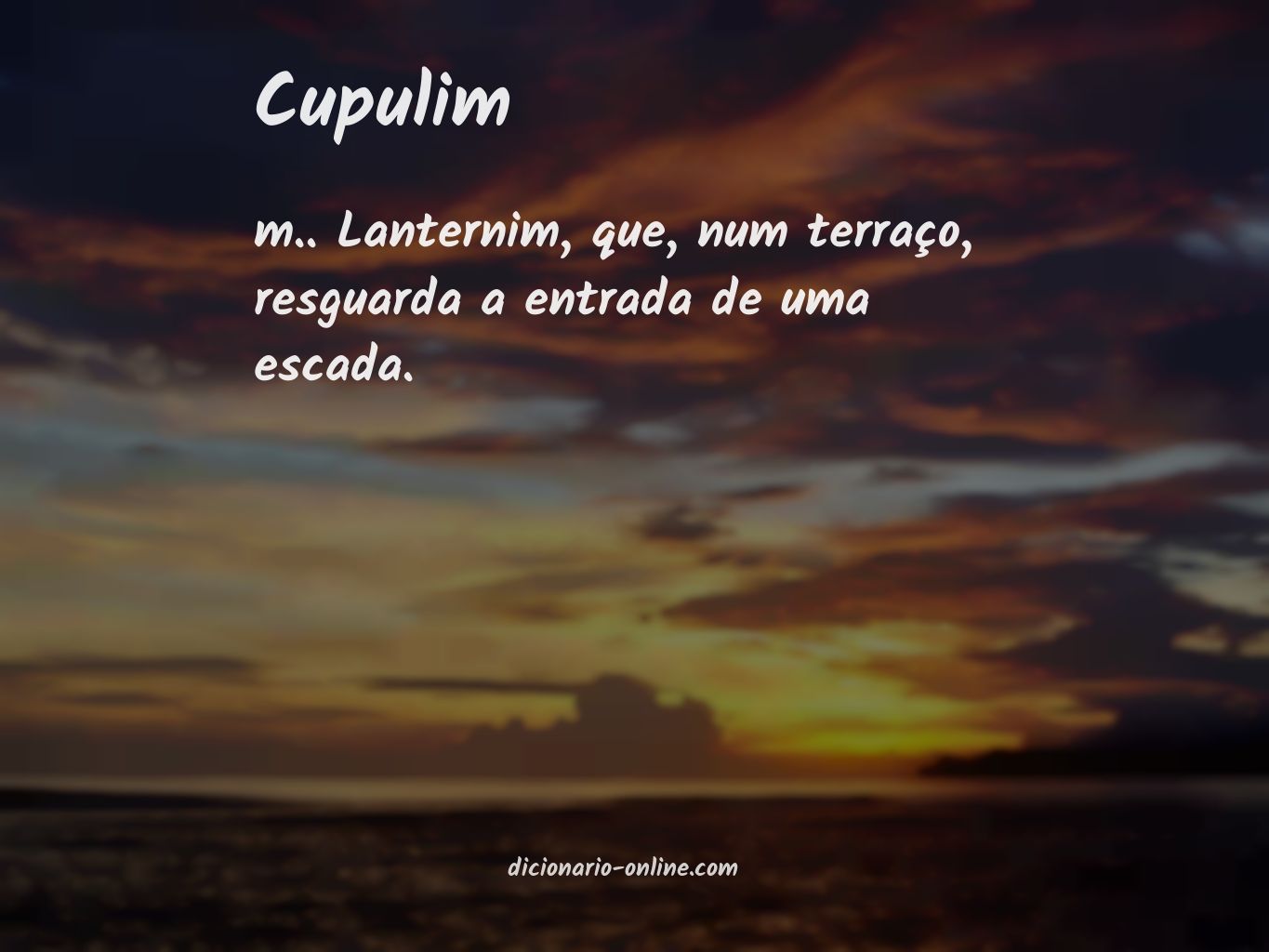 Significado de cupulim