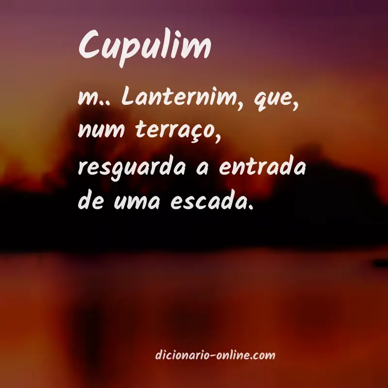 Significado de cupulim