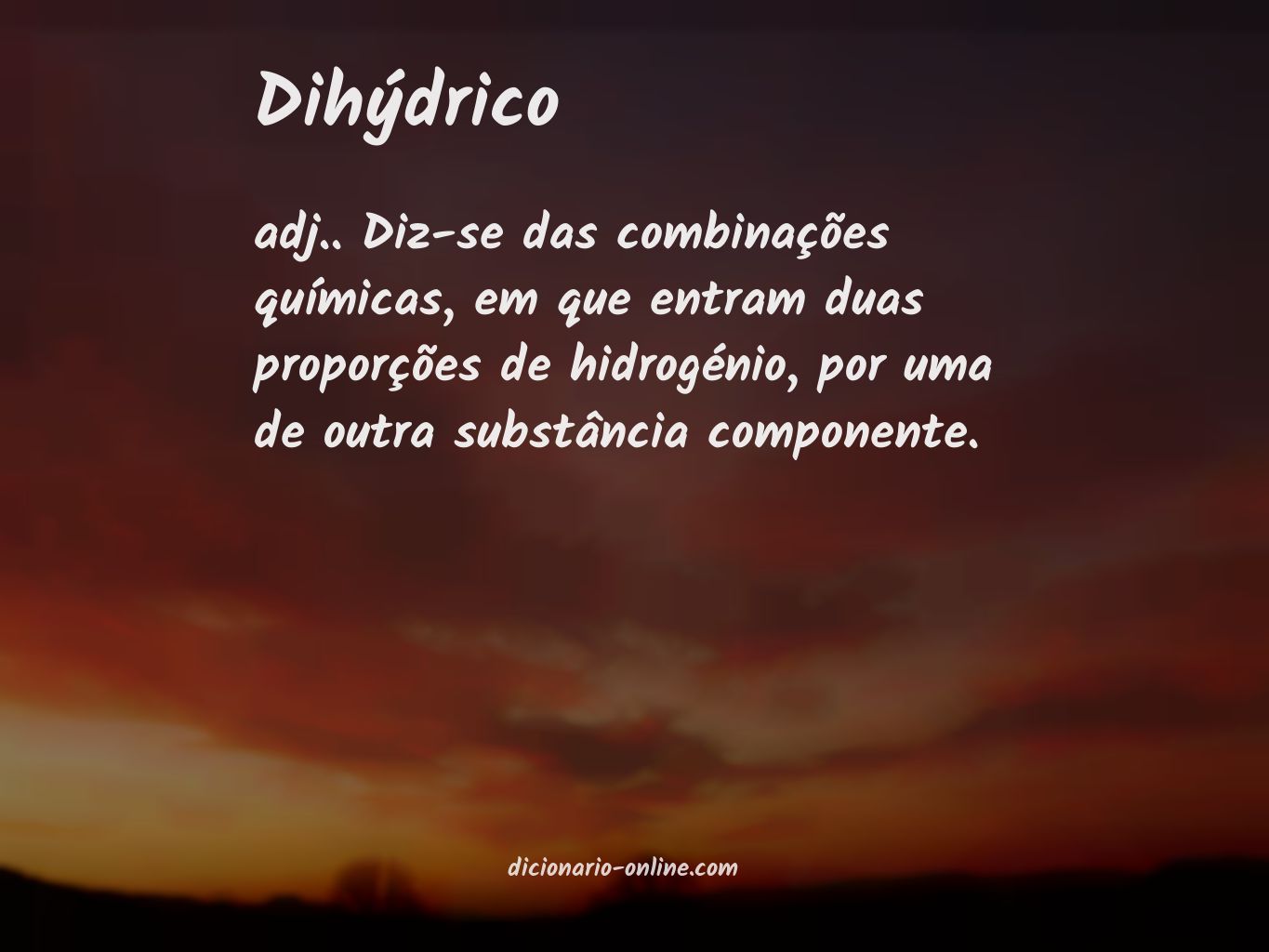 Significado de dihýdrico