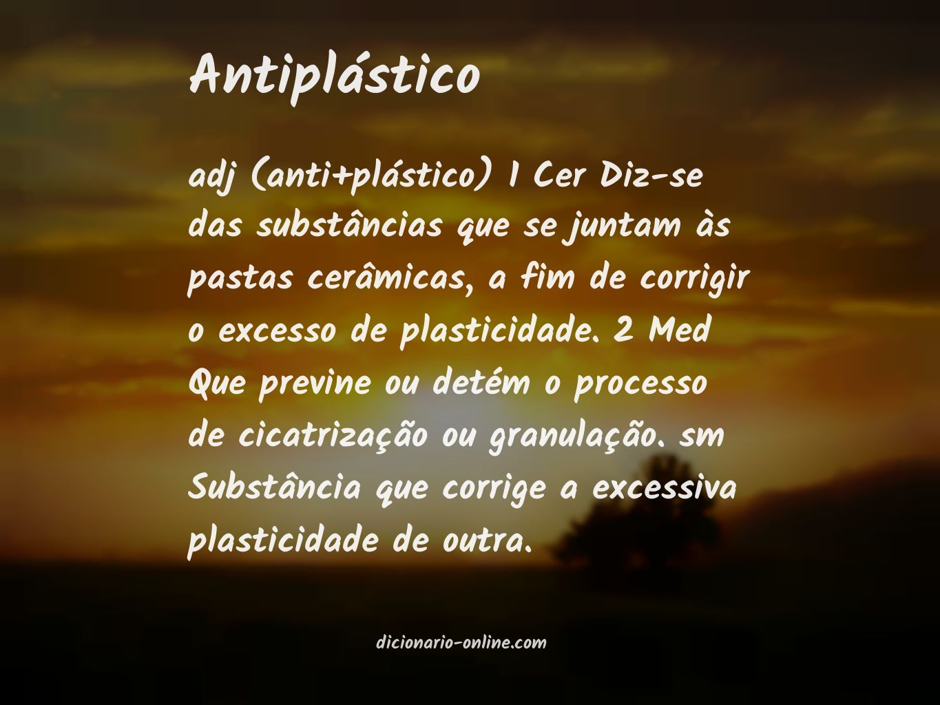 Significado de antiplástico