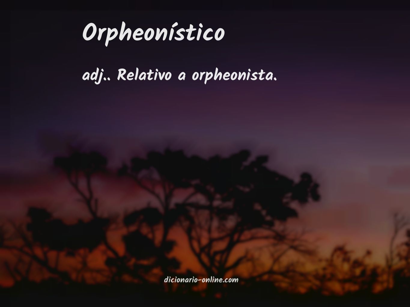 Significado de orpheonístico