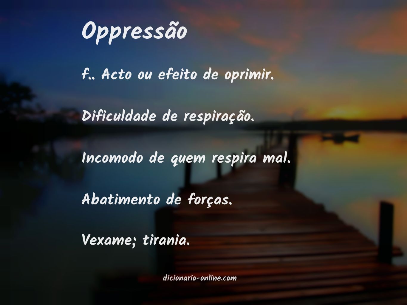 Significado de oppressão