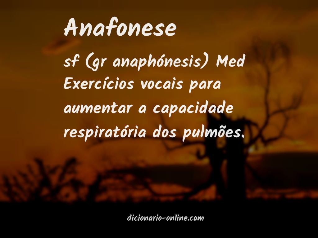 Significado de anafonese