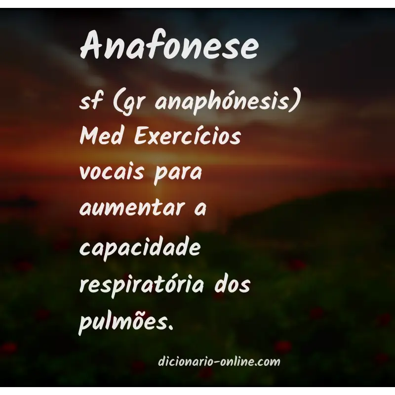Significado de anafonese