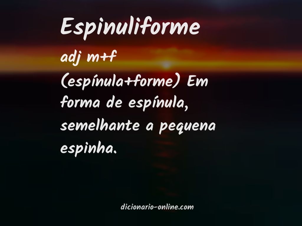 Significado de espinuliforme