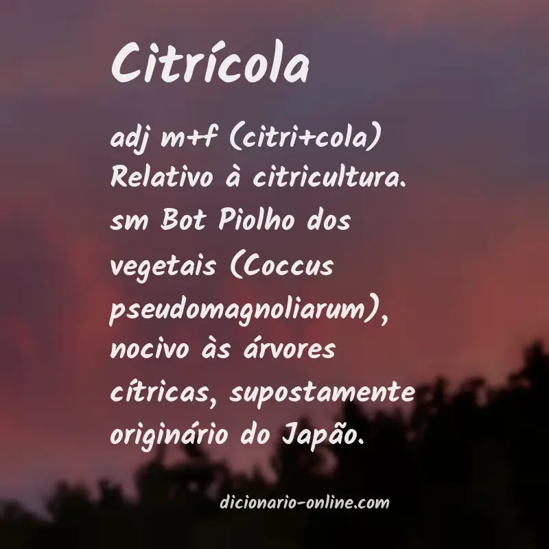 Significado de citrícola