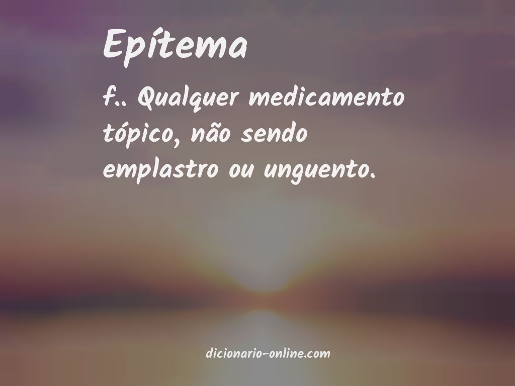 Significado de epítema