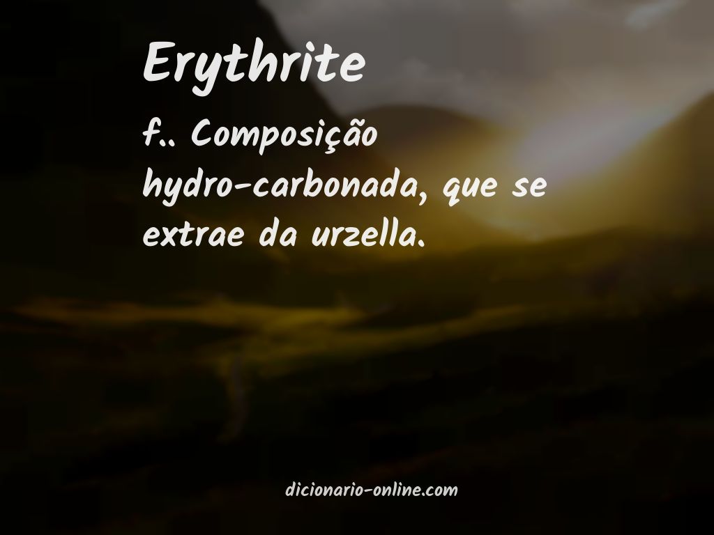 Significado de erythrite
