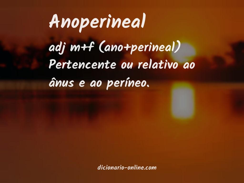 Significado de anoperineal