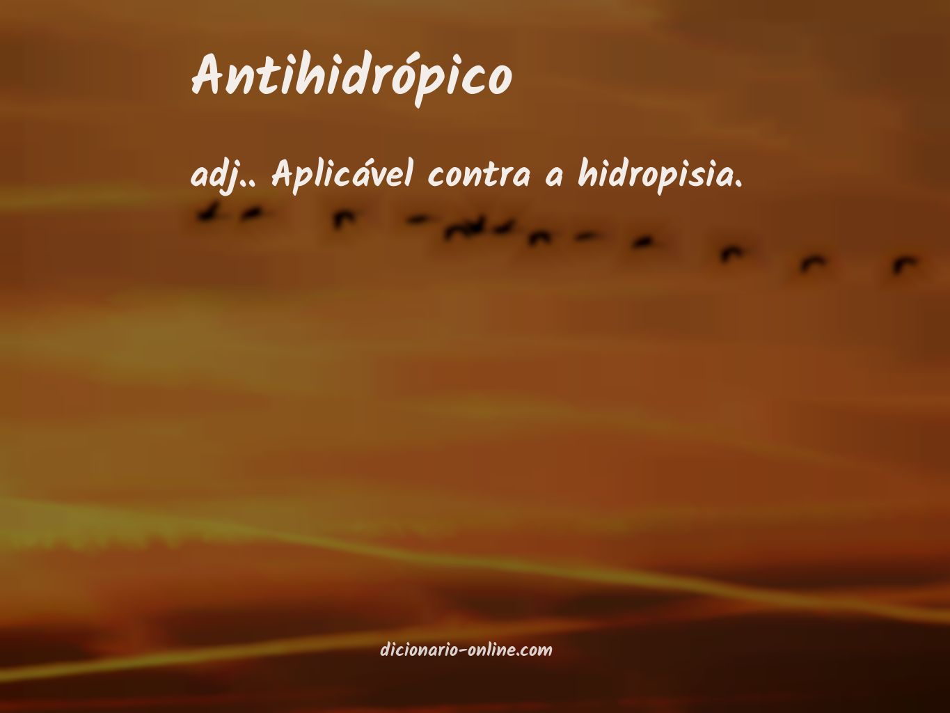 Significado de antihidrópico