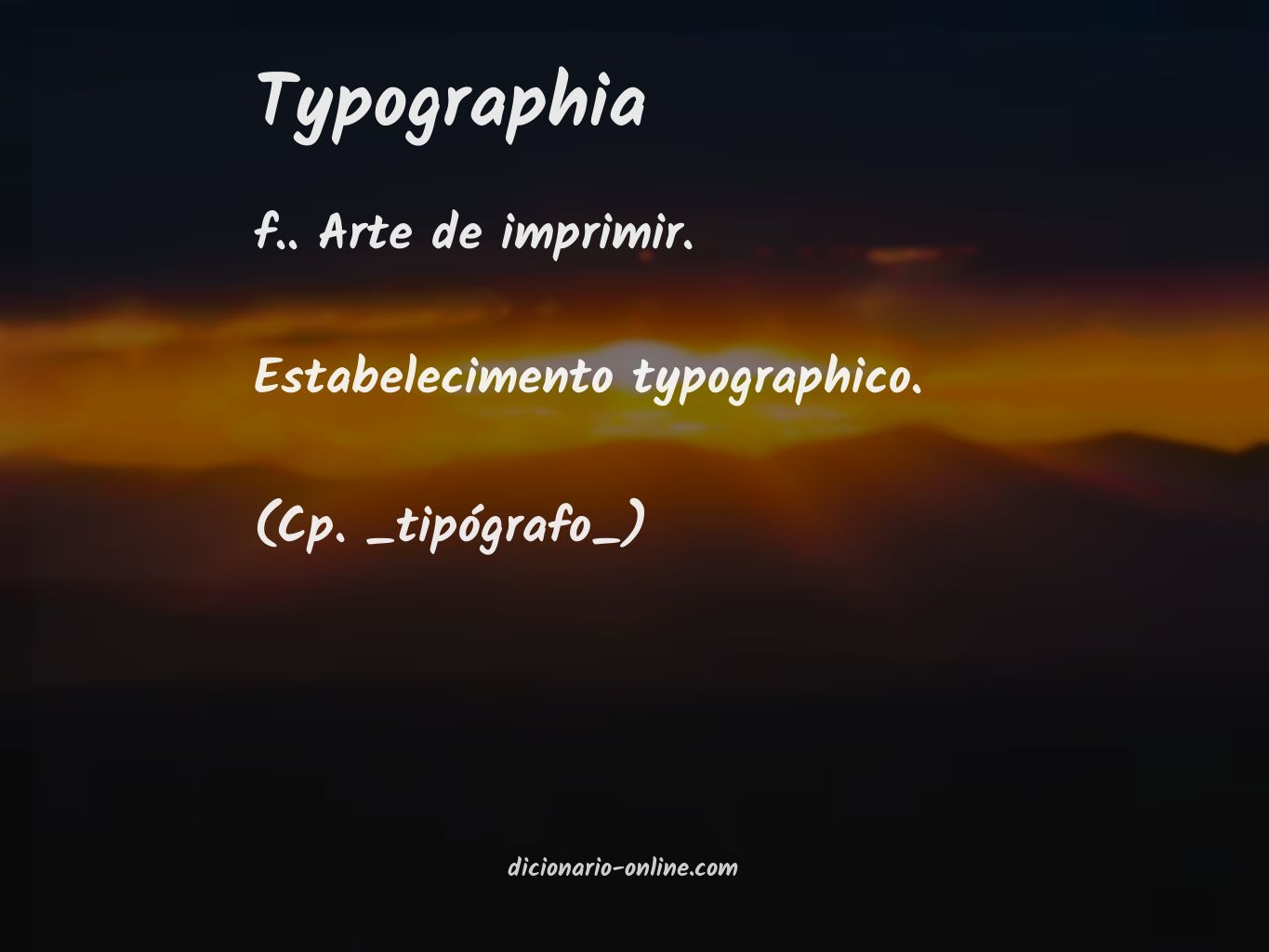 Significado de typographia