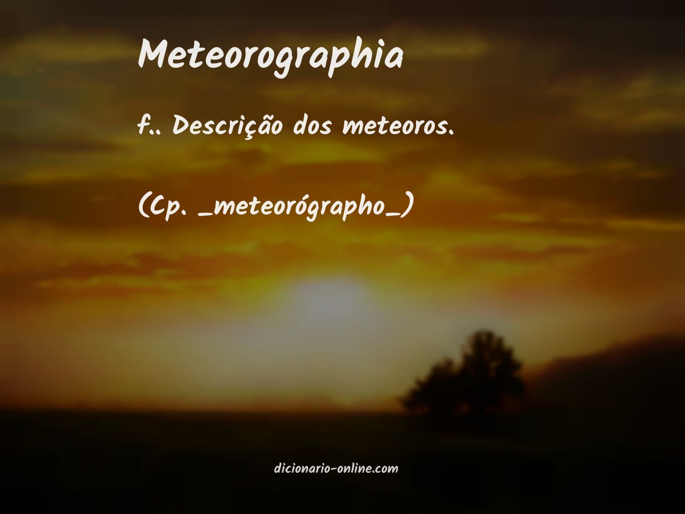 Significado de meteorographia