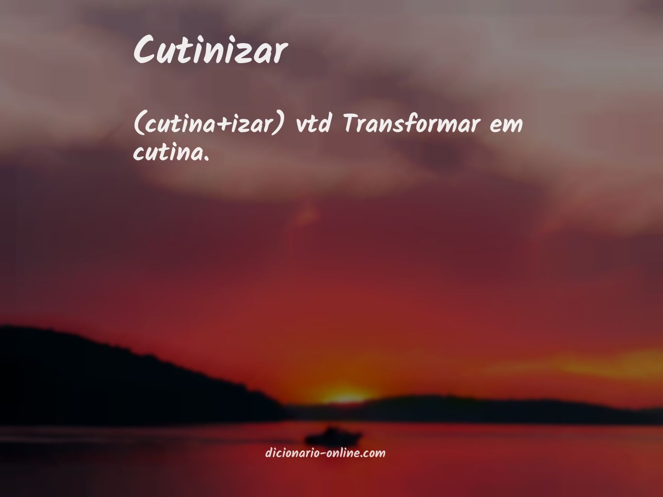 Significado de cutinizar