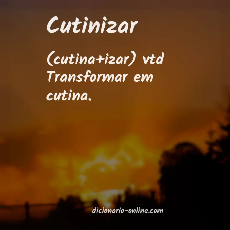 Significado de cutinizar
