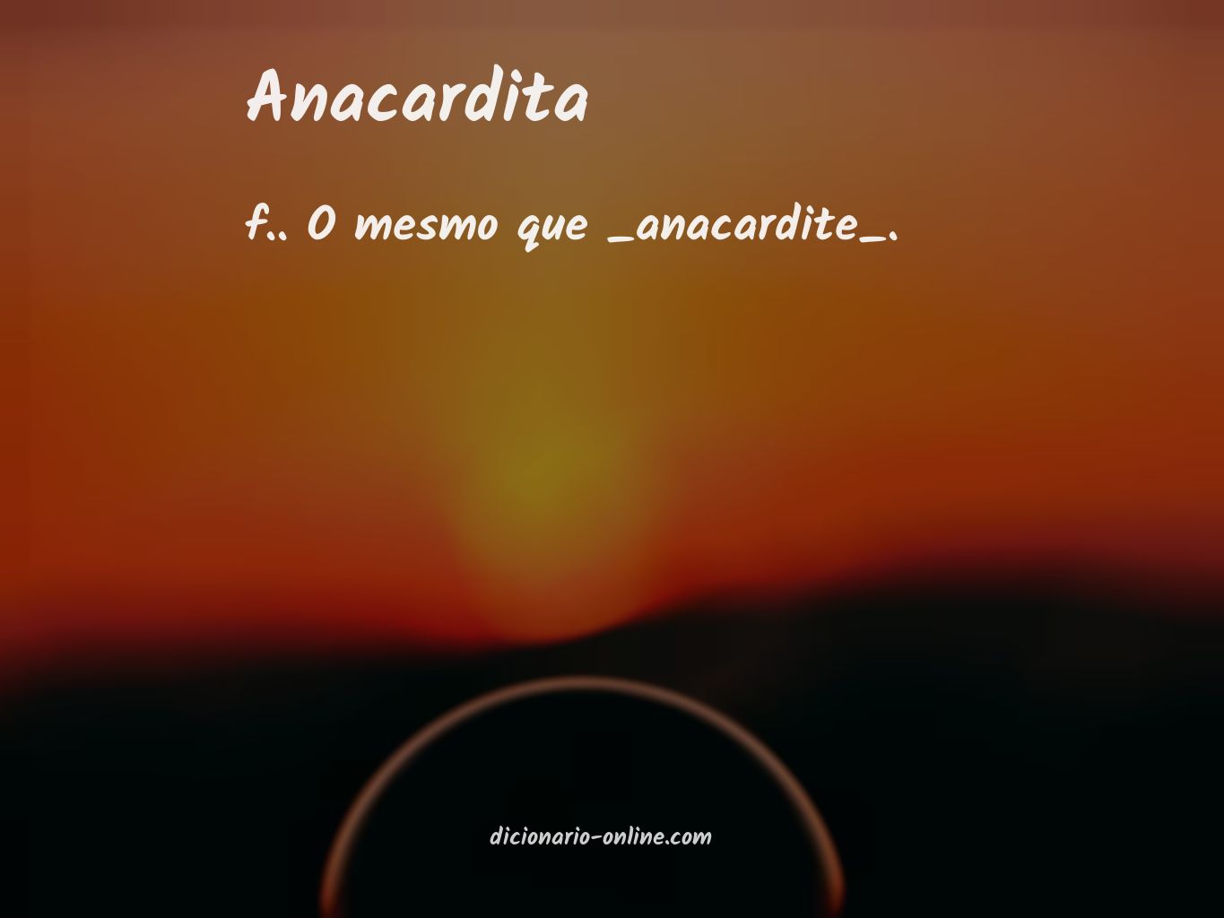 Significado de anacardita