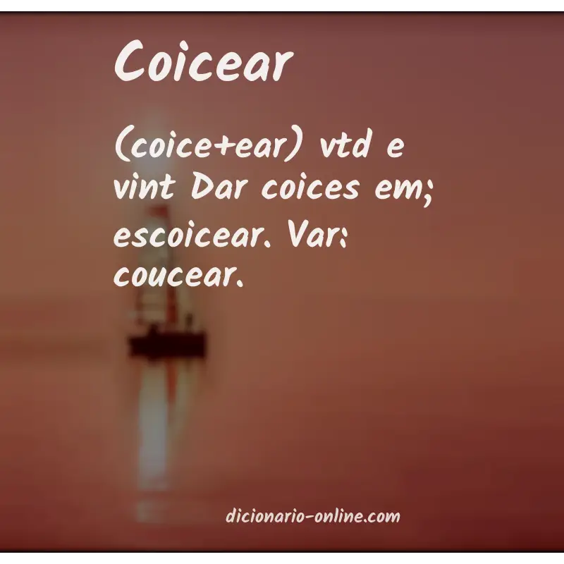 Significado de coicear