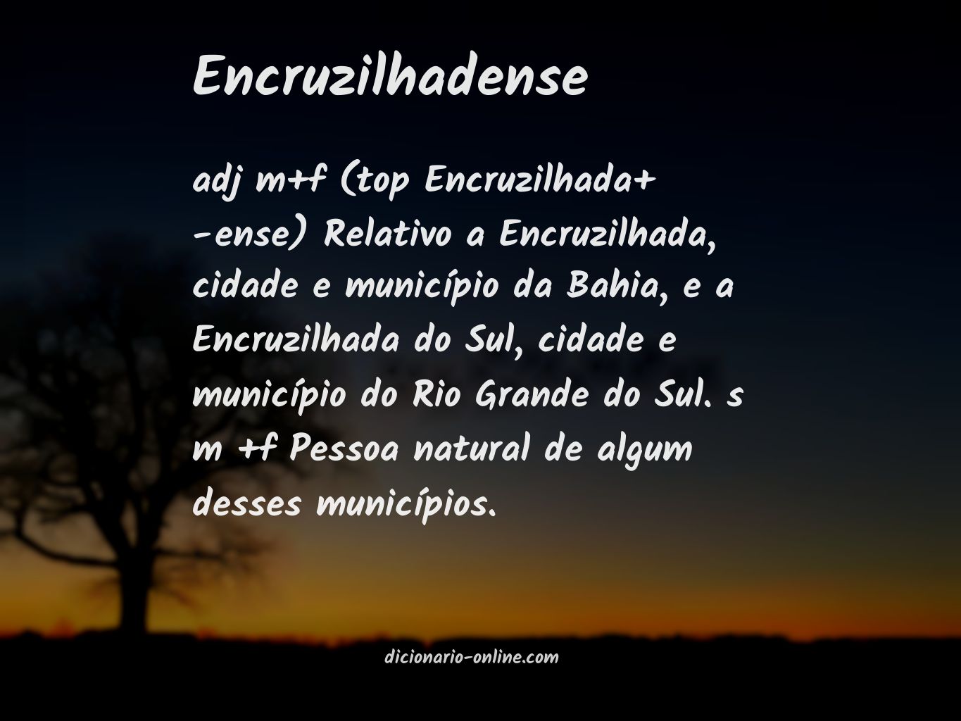 Significado de encruzilhadense