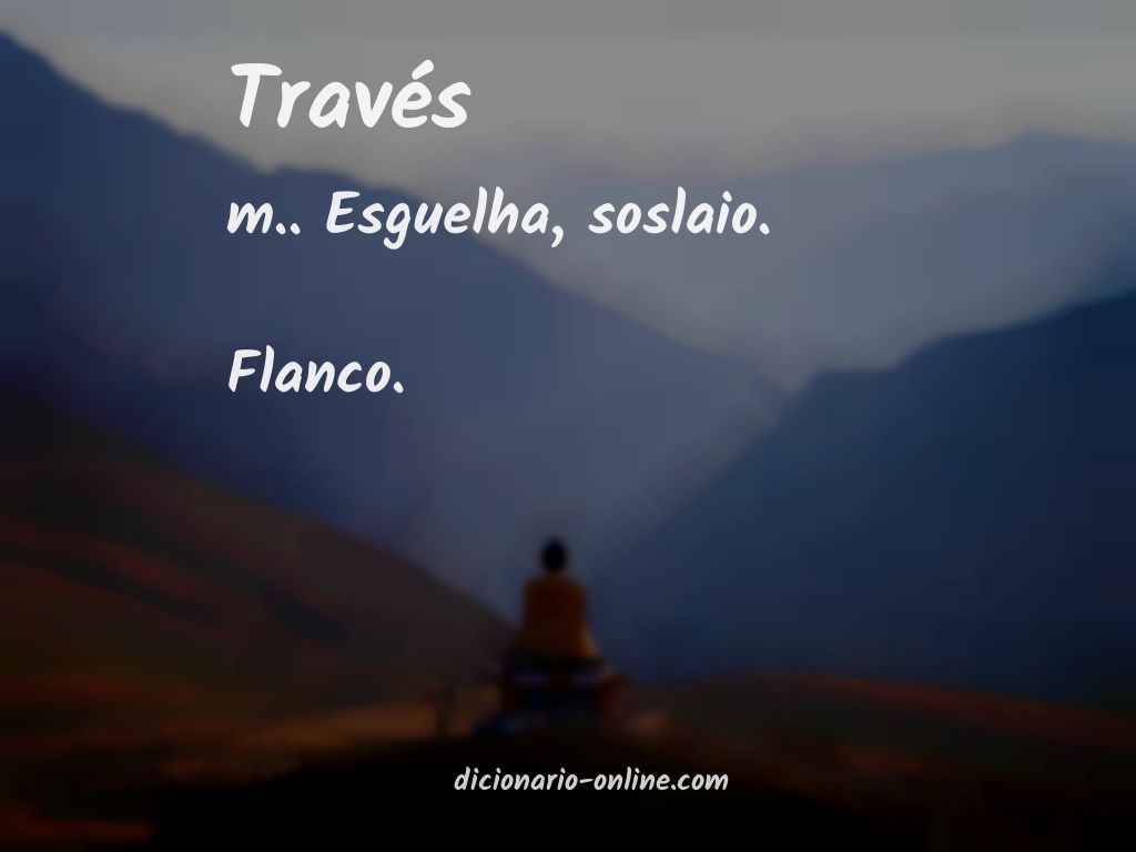 Significado de través