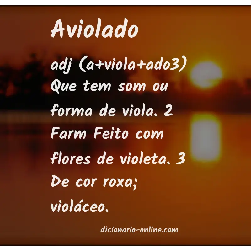 Significado de aviolado