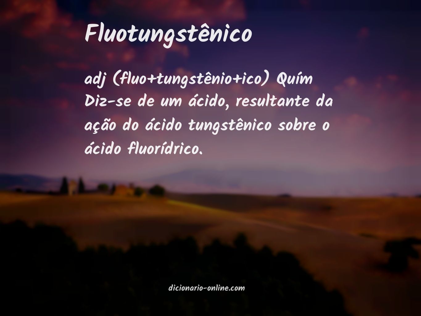 Significado de fluotungstênico