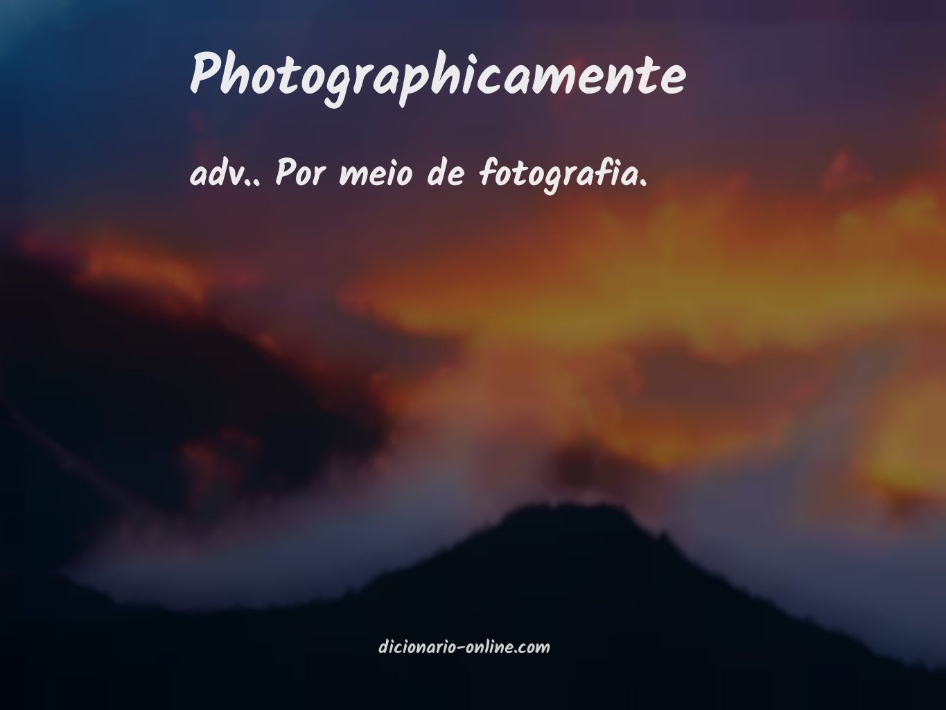 Significado de photographicamente