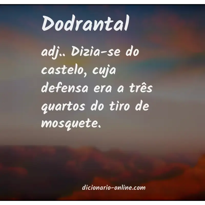Significado de dodrantal