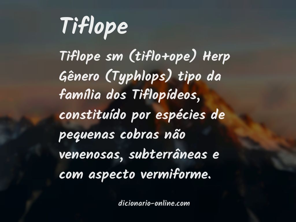 Significado de tiflope