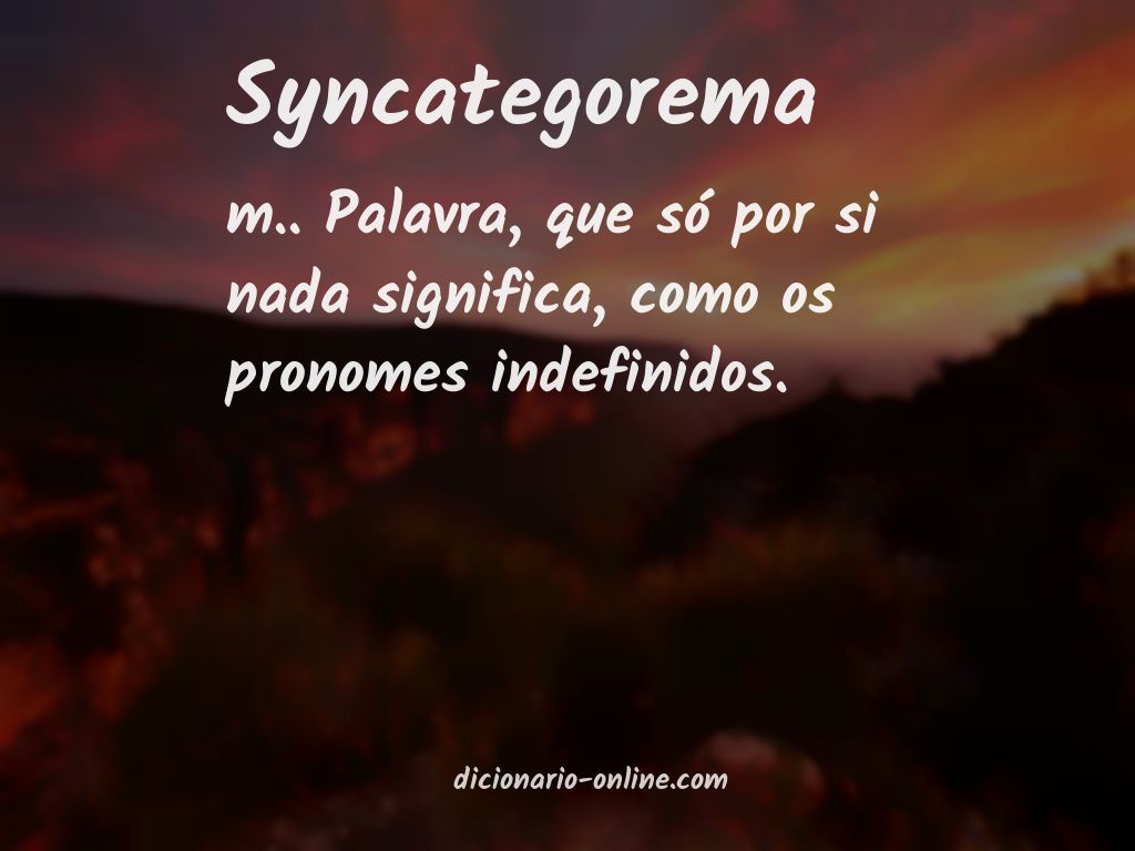 Significado de syncategorema