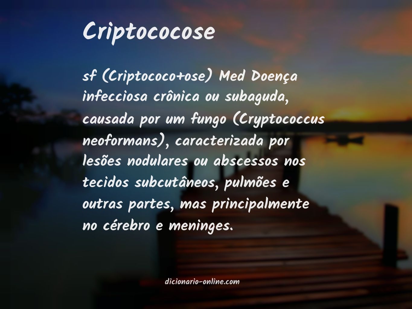 Significado de criptococose