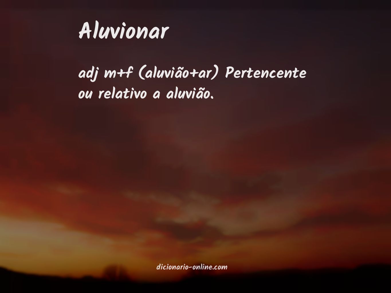 Significado de aluvionar