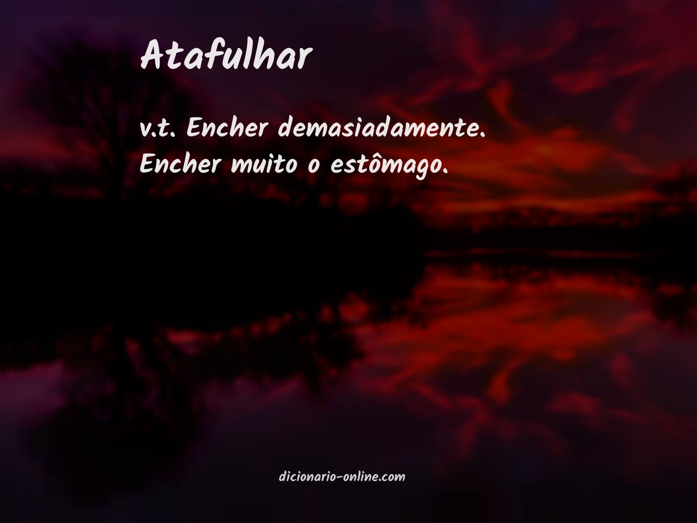 Significado de atafulhar