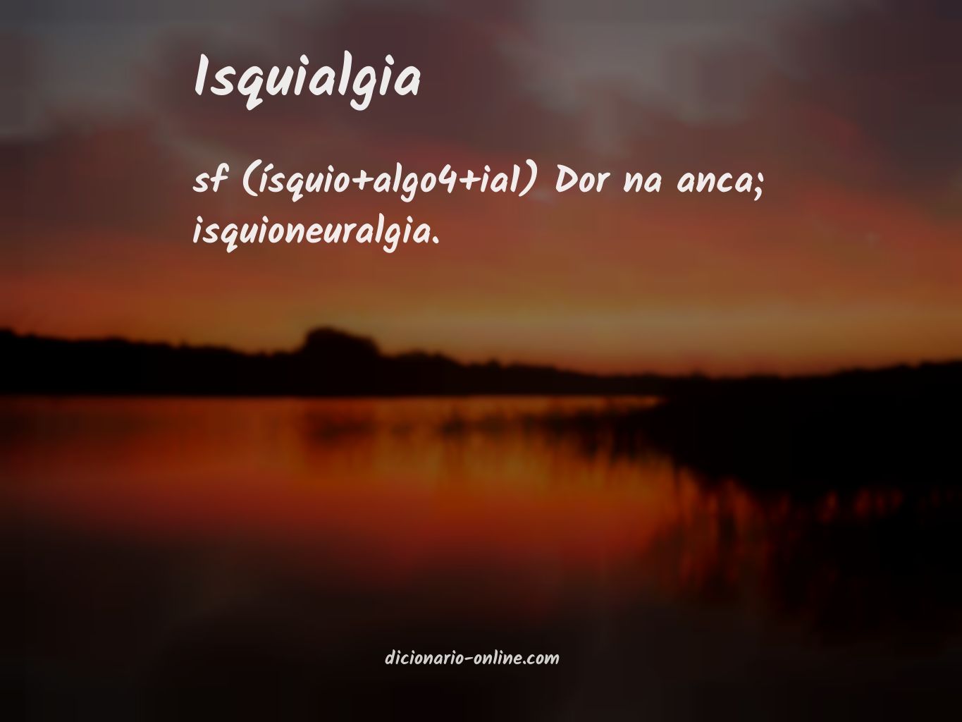 Significado de isquialgia