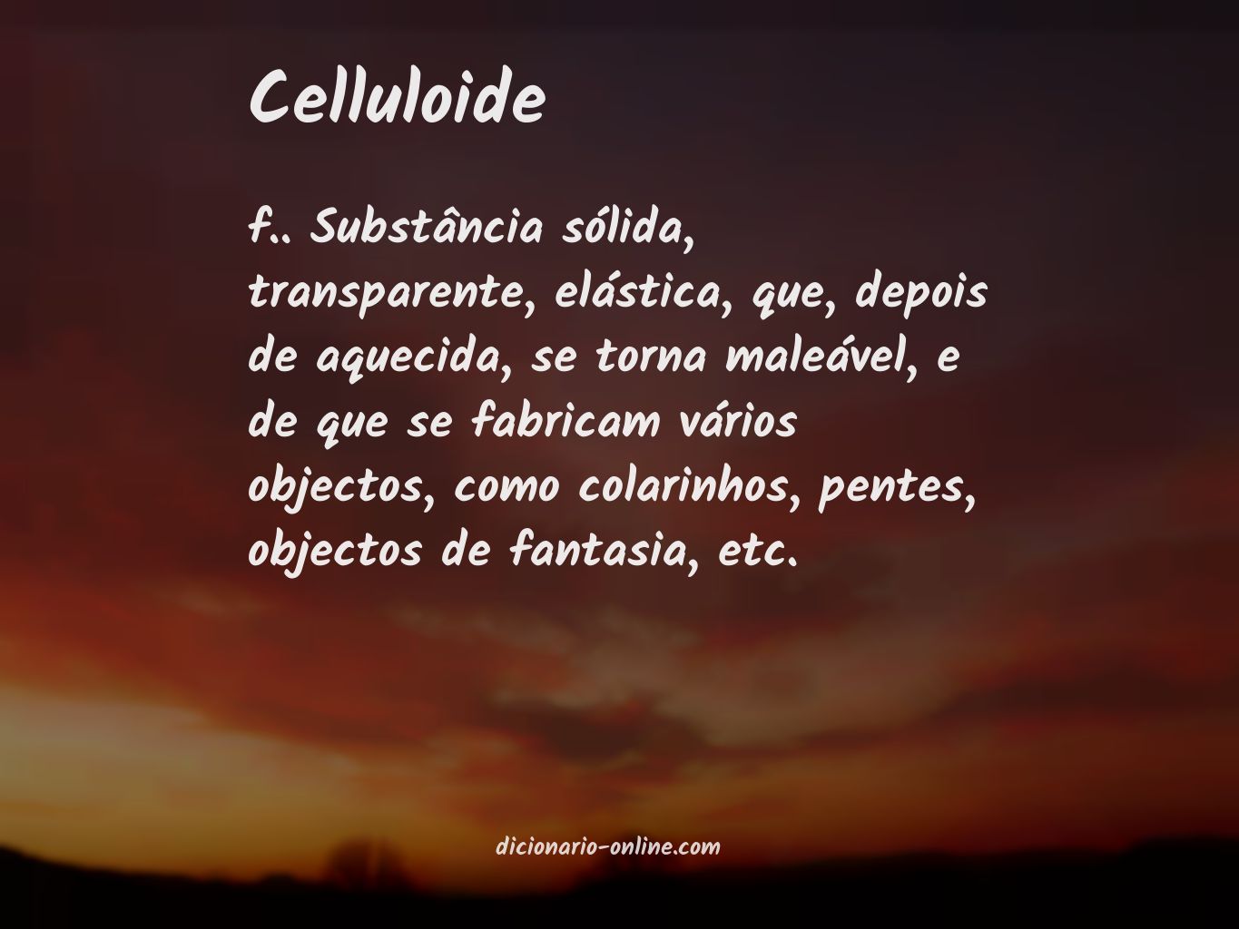 Significado de celluloide