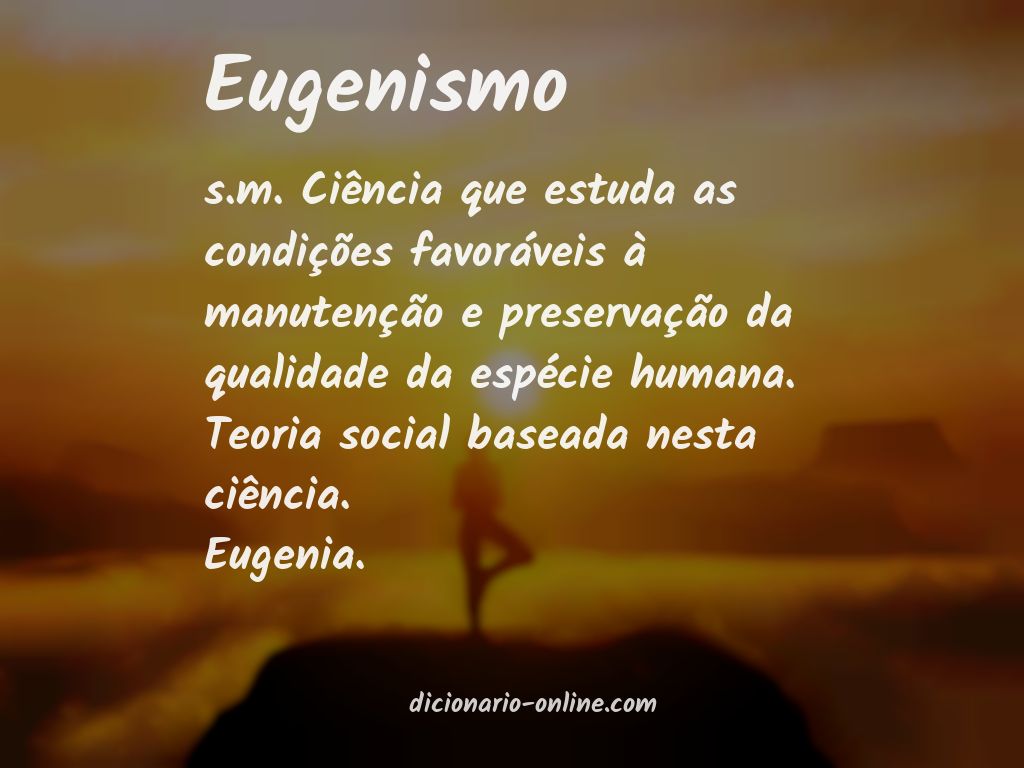 Significado de eugenismo