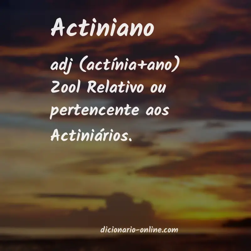 Significado de actiniano