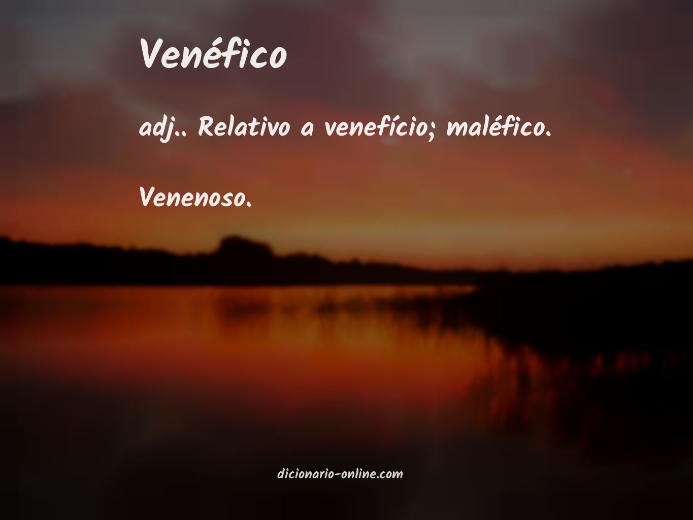 Significado de venéfico