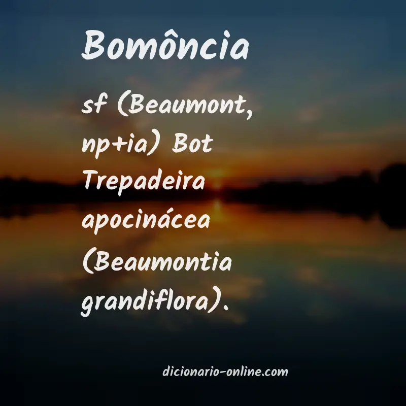 Significado de bomôncia