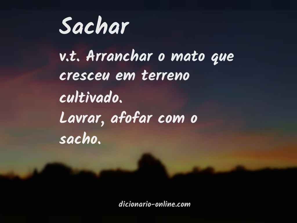 Significado de sachar