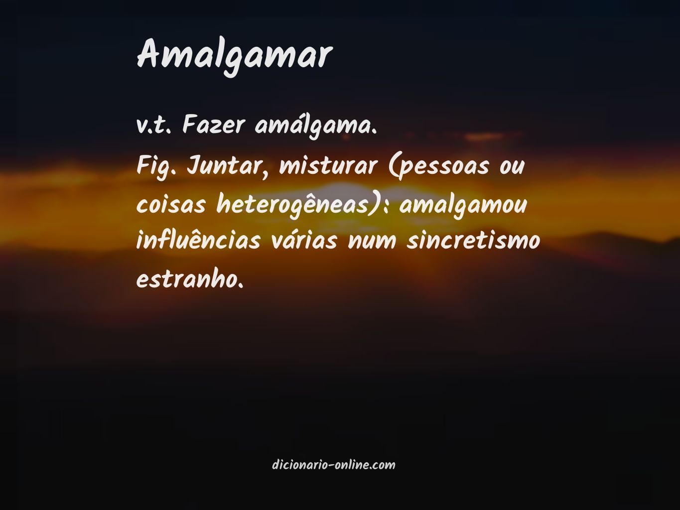 Significado de amalgamar