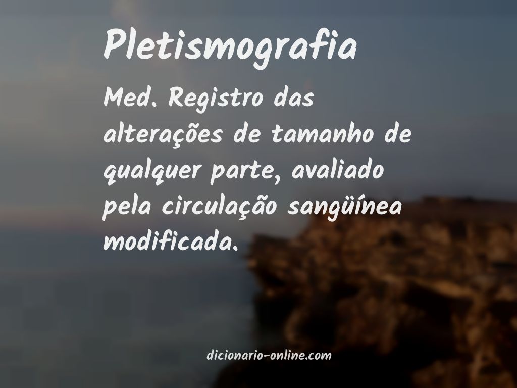 Significado de pletismografia