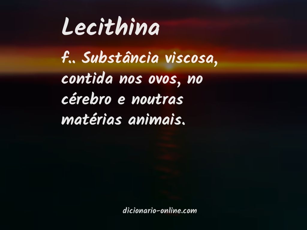 Significado de lecithina