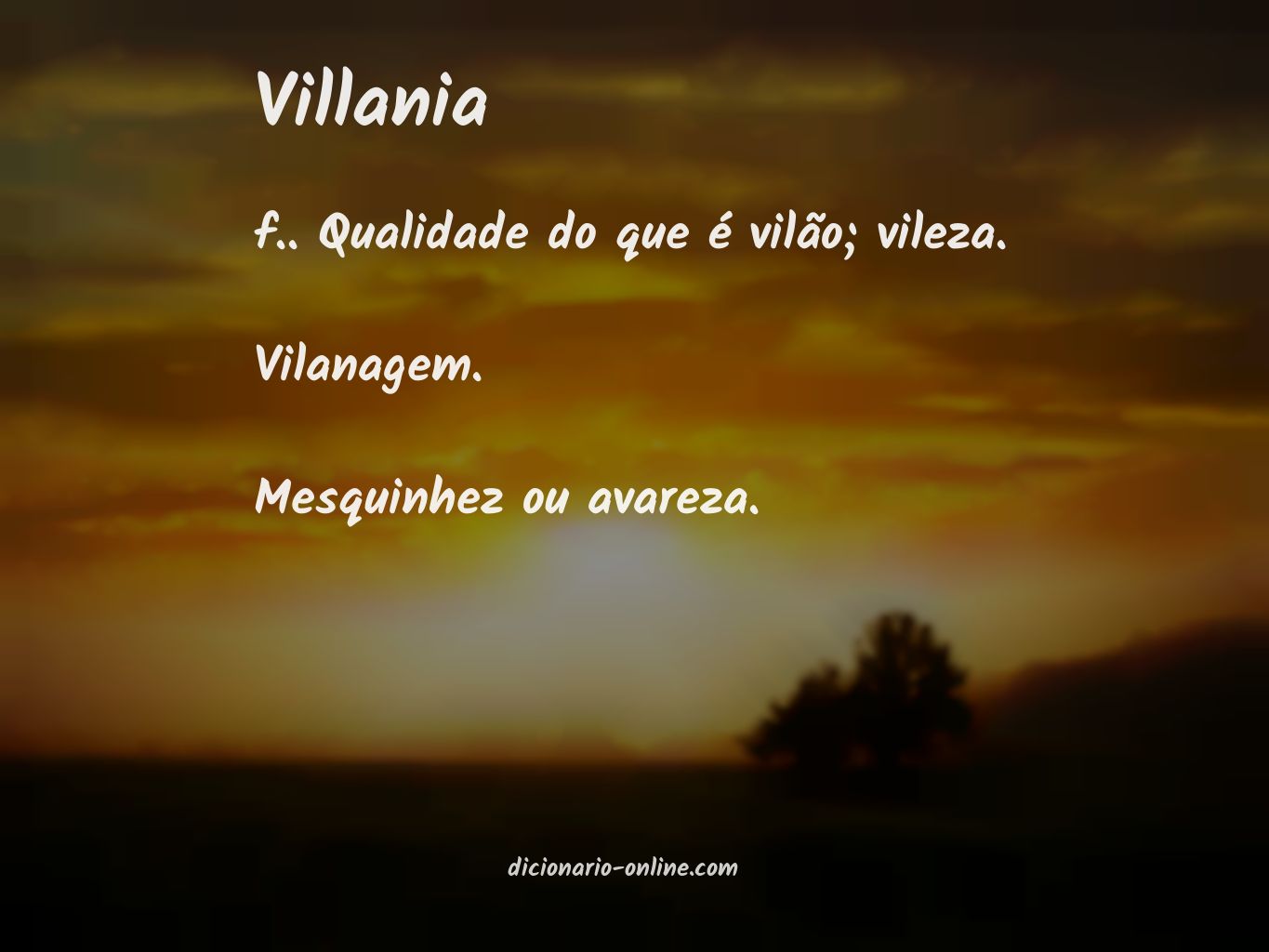 Significado de villania