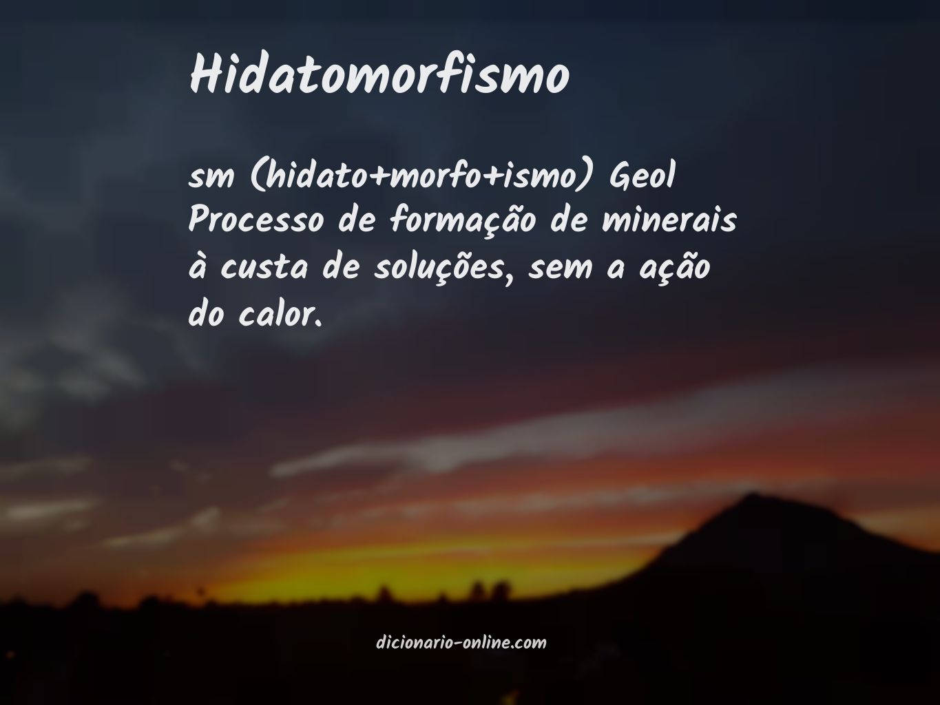 Significado de hidatomorfismo