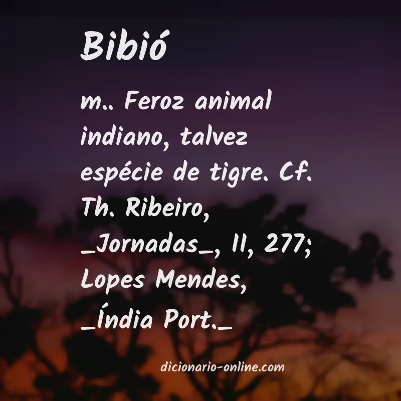 Significado de bibió