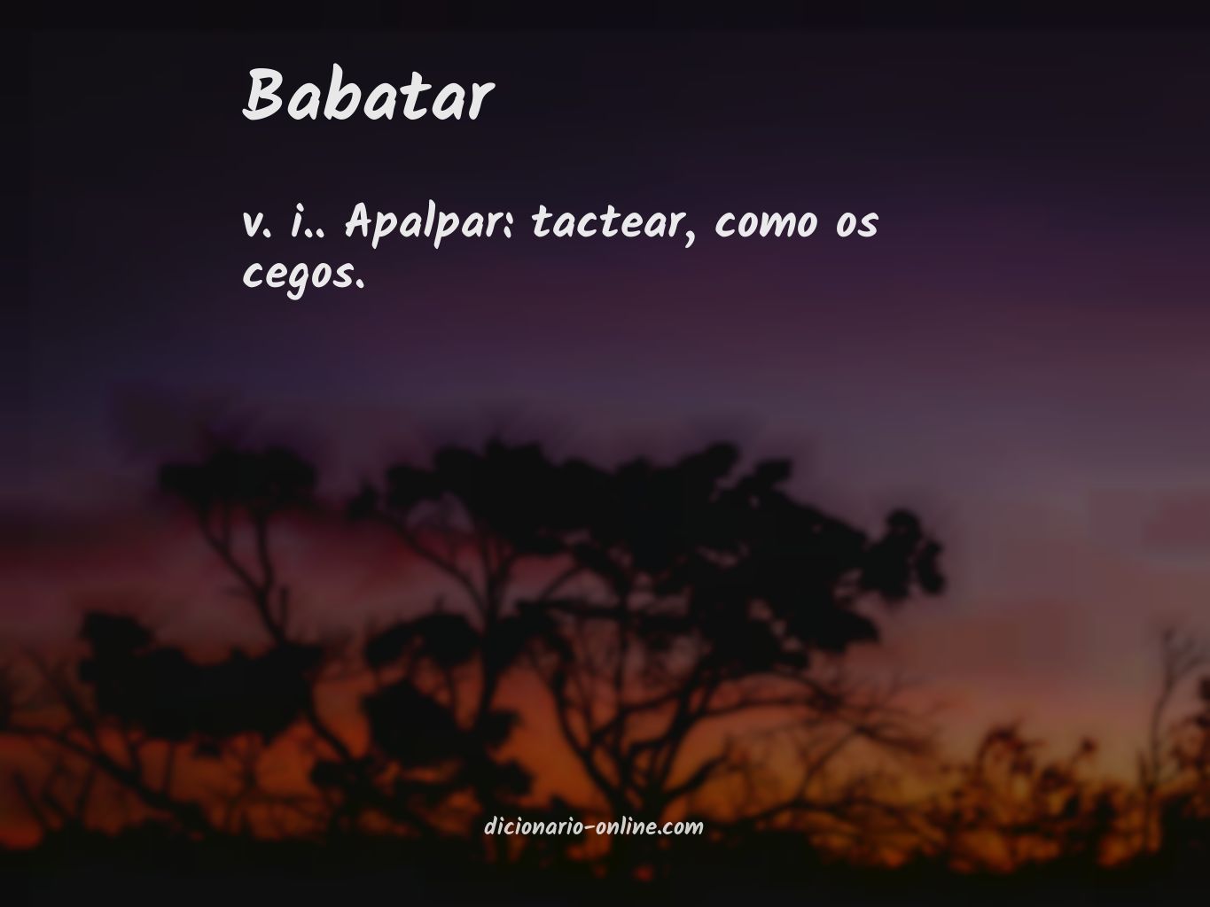 Significado de babatar